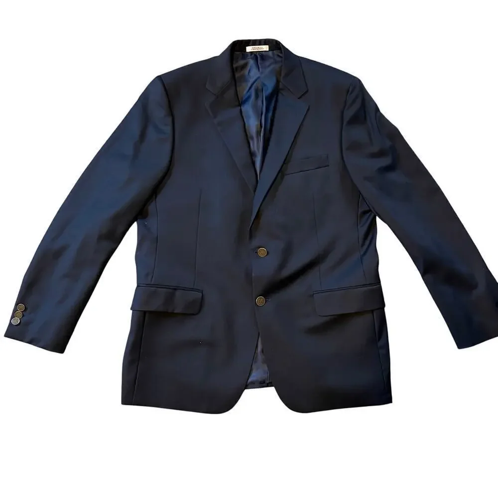 Hickey Freeman MIlburn II Blue Wool Men's Blazer. Size 42 Regular